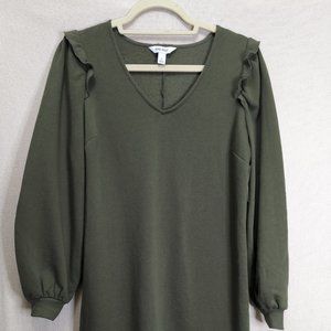 Nine West NWT Olive Green Sweatshirt Dress, size small